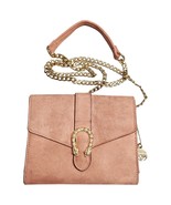 Big Buddha Crossbody Bag Womens Pink Gold Chain Faux Suede Magnetic Snap... - $33.49 CAD