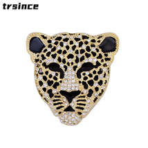 High-grade Leopard Head Tiger Brooch Badge Men&#39;s Suit Sweater Pins Father - £6.51 GBP