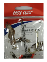 Eagle Claw Crappie Rig, Size 1/0, Gold Hooks, Part #015-1/0, Pack of 2 - £2.72 GBP