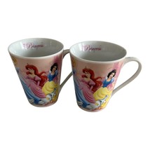Disney Princess Ceramic Mug Set of 2 – Ariel, Snow White, Cinderella, Belle, Aur - $365.29 MXN