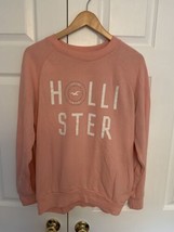 Hollister Pink Pullover Sweatshirt Women&#39;s S Surfing Company - $14.54