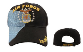 AIR FORCE BLACK EMBROIDERED  LOGO  MILITARY HAT CAP - £26.42 GBP