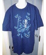 Disney&#39;s Nightmare Before Christmas Blue T-shirt Jack Skellington Size L... - £15.48 GBP