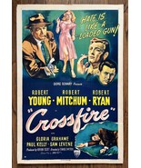 Edward Dmytryk&#39;s CROSSFIRE &#39;47 Film-Noir Robert Young, Mitchum &amp; Ryan 1-... - $1,646.42 CAD