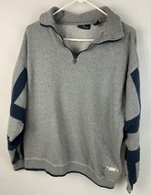 Vintage Givenchy Activewear Sweatshirt 1/4 Zip Pullover Gray Navy Men’s ... - £39.50 GBP