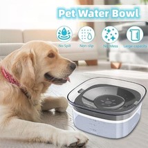 70oz Dog Water Bowl Large Capacity Spill Proof Dog Bowl Transparent 2L Visible W - £22.62 GBP+