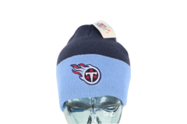 NOS Vintage NFL Tennessee Titans Football Knit Winter Beanie Hat Cap Blue - $39.55