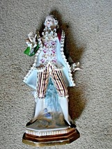 Vintage Bone China Lace Victorian Man 11-1/2&quot; Tall Figurine - £15.77 GBP