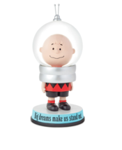 Hallmark Peanuts Charlie Brown Big Dreams Make Us Stand Out Snow Globe New  - £51.42 GBP