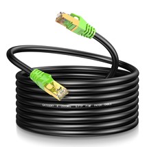 Cat8 Ethernet Cable 100Ft S/Ftp Outdoor&amp;Indoor Heavy Duty High Speed Cat8 Lan Ne - £72.87 GBP