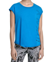 DKNY Womens Logo Cap Sleeve T-Shirt Size Medium Color Riviera - £23.45 GBP