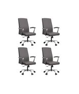 LeisureMod Evander Mid-Century Modern Swivel Office Chair in Faux Leathe... - $18,467.93 MXN