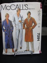 McCall&#39;s 7291 Men&#39;s Robe and Pajamas Pattern - Size S (34-36) Waist 28-30 - $8.90