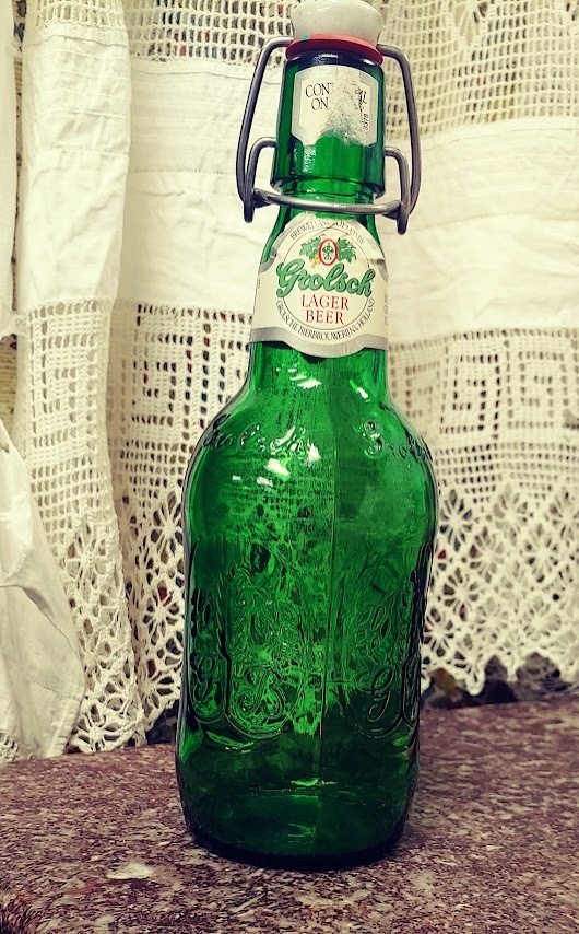 Primary image for Grolsch Lager Beer Bottle with Porcelain top and bail wire closure