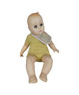 Vintage 1979 17&quot; Gerber Baby Doll Gingham Moving Eyes Atlanta Novelty - £21.23 GBP
