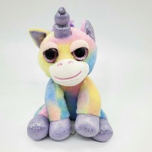 Russ Li&#39;l Peepers Rainbow Unicorn 8&quot; Plush Stuffed Pastel Valentine Toy B65 - £7.80 GBP