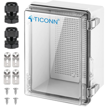 Waterproof Electrical Junction Box IP67 ABS Plastic Enclosure with Hinged Cover  - £29.64 GBP