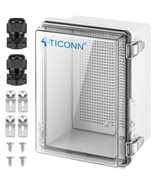 Waterproof Electrical Junction Box IP67 ABS Plastic Enclosure with Hinge... - $707.28 MXN
