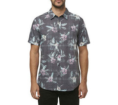 ONeill men&#39;s Fiiore Floral Print Short Sleeve Button-up Shirt, Size Small - £23.36 GBP