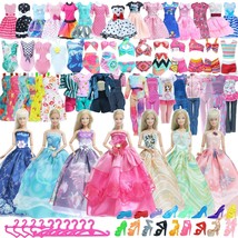 50 Pcs Doll Outfits Swimsuits Shoes Dresses Lot For Barbie Doll Baby Gir... - £39.49 GBP