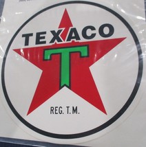 Texaco STAR 9&quot;  Diameter Gas Pump Decal - NEW -FREE SHIPPING - £10.22 GBP