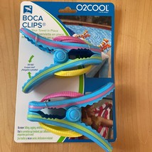 O2COOL Boca Clips Flip Flop Sandals Clips for Beach Towel Pool Patio New - £15.65 GBP