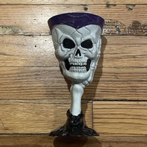 Skull Skeleton Goblet Cup With Skeleton Hand - Plastic Halloween Accessory￼ - £9.23 GBP