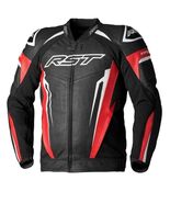 RST Motorcycle Jacket  Black &amp; Red Leather Armored Sportbike Gear all si... - $295.00