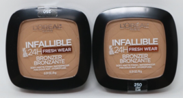 Loreal Infallible 24hr Fresh Wear Soft Matte Bronzer 250 Light Clair Lot Of 2 - £15.46 GBP