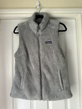 Patagonia Los Gatos Vest Gray Full Zip Sherpa Fleece Pockets Women’s Siz... - £38.83 GBP