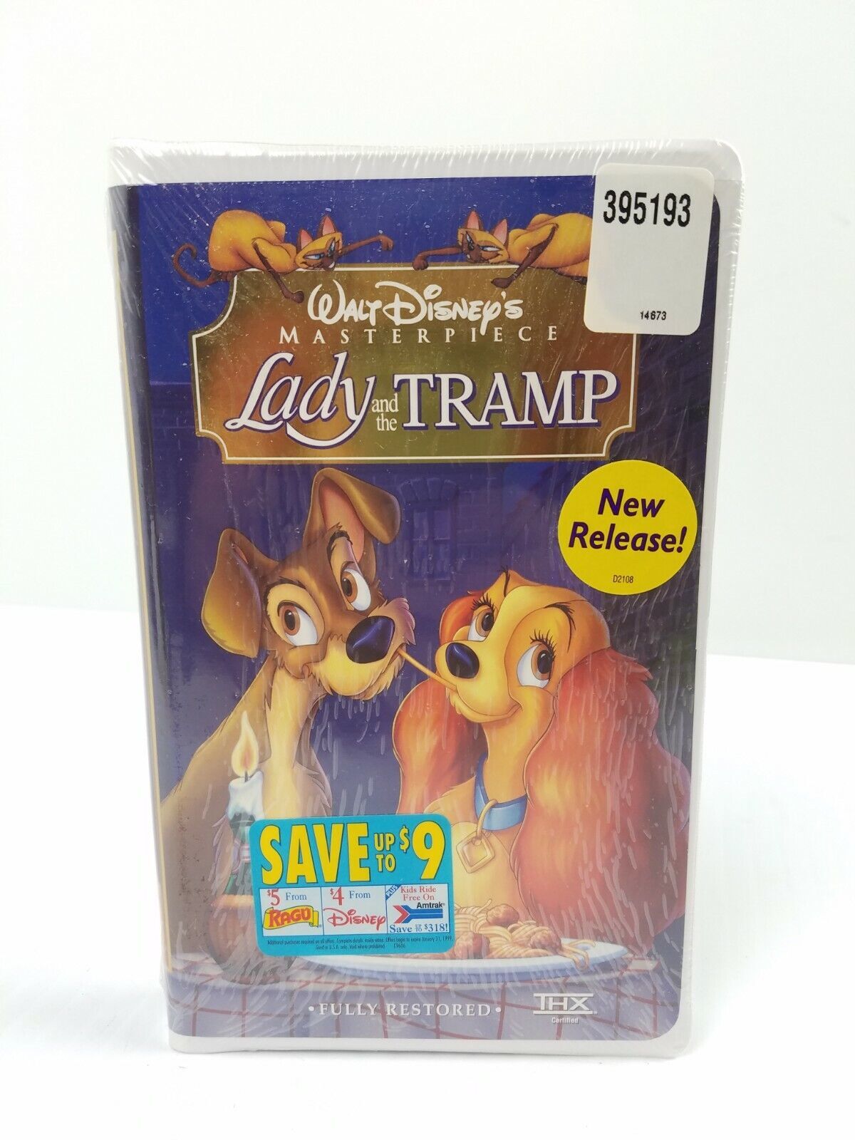 Primary image for Walt Disney Lady & the Tramp VHS Clamshell Masterpiece Brand New Factory Sealed