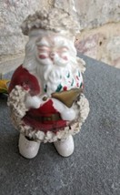Santa Claus Small Ceramic Napco Figurine Spaghetti Trim Japan Vintage Christmas  - $25.00