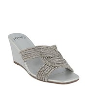 Jones New York Women&#39;s Irebbo Wedge Dress Sandals - Silver - $19.99