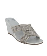 Jones New York Women&#39;s Irebbo Wedge Dress Sandals - Silver - $27.34 CAD