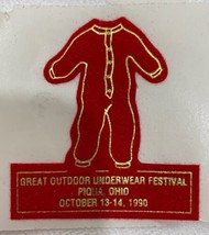 Vintage GREAT OUTDOOR Long UNDERWEAR FESTIVAL 1990 Red Velvet Sticker PI... - $19.80