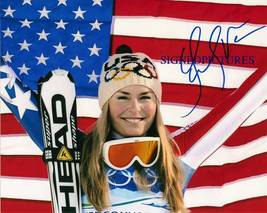 Lindsey Vonn Signed Autograph Autographed 8X10 Rp Olympics Champion Lindsay Flag - £16.03 GBP