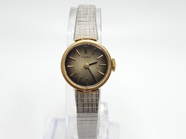 Vintage Timex Watch Women Running Gold Tone Gold/black Fade Dial 17mm - £23.59 GBP