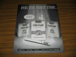 1955 Print Ad Old Gold Cigarettes King Size Filter Regulars  - £10.78 GBP