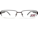 XXL Brille Rahmen TAR HEEL BROWN Rechteckig Halbe Felge Groß Breit 57-18... - $46.38