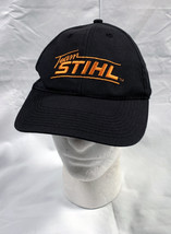 Team Stihl Baseball Hat Mens Black Embroidered Logo Chainsaw - $21.73