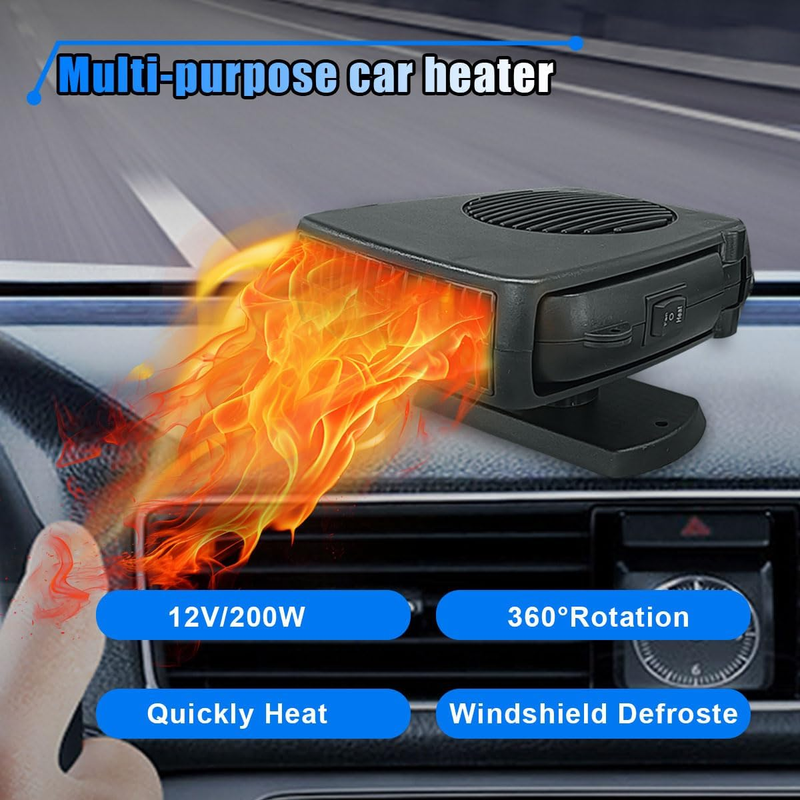 12V 200W Portable Car Heater, Car Windshield Defogger Defroster with 360 Degree  Item image 4