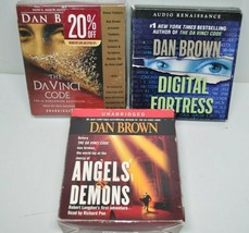 Dan Brown Audiobook CD Lot Digital Fortress, Angels &amp; Demons, The Davinci Code - £23.29 GBP