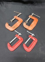 LOT 4 Vintage USA Stanley Handyman Clamps Tools  2" & 3" Openings Woodworking - $18.49