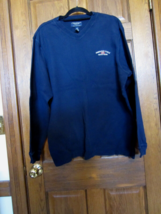 Vintage American Eagle Navy Blue V-Neck Thermal Pullover Shirt - Size XL - $24.74