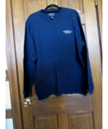 Vintage American Eagle Navy Blue V-Neck Thermal Pullover Shirt - Size XL - £19.46 GBP