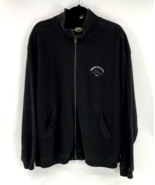 TOMMY BAHAMA Sweater Men XL Full Zip Mock Neck Cardigan 100% Cotton Black - $27.71