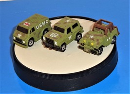 Vintage Micro Size Funrise Lot of 3 Jeep / SUV / USMC Medical Red Cross Van - £3.95 GBP