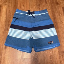 Patagonia Mens Wavefarer Boardshorts 19&quot; Fitz Stripe Port Blue Size 32 8&quot; Inseam - £27.88 GBP