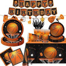 Basketball Party Supplies, 142Pcs Basketball Sports Theme Birthday Party... - £38.36 GBP