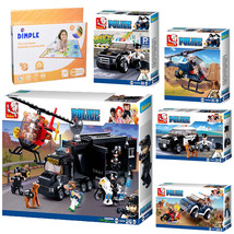 SlubanKids SWAT Police Car SUV Jeep &amp; more Building Blocks Kids Set With Mat - £55.81 GBP